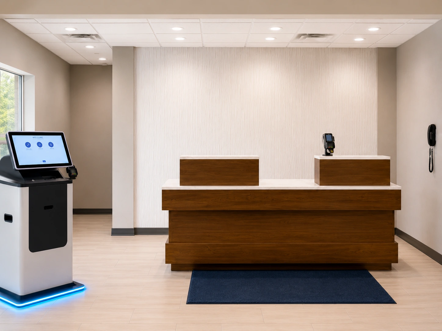 Front Desk and Guest Kiosk